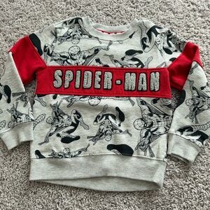 Marvel Spider-Man Gray & Red Kids Sweatshirt